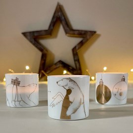 Tealight Holder 'All I Want...' Christmas Design Tealight Holder 'All I Want...' Christmas Design