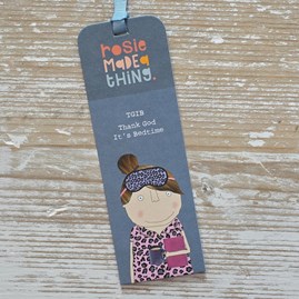 'Thank God It's Bedtime' Bookmark Rosie Made A Thing Bookmark Funny Gifts Novelty Humourous Humour Quirky Gifts