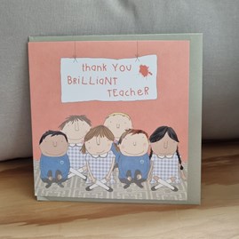 'Thank You Brilliant Teacher' Greetings Card Thank You Teacher Cards Thank You Cards