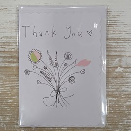 Exclusive Handmade Hand Drawn Unique Gift Card Greetings Cards Thank You Card Thanks