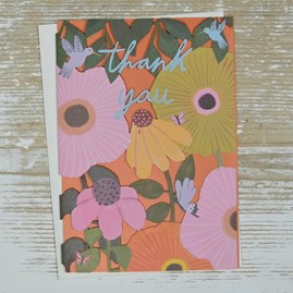 'Thank You' Coneflowers Lasercut Card