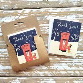 'Thank You!' Pack of 5 Mini Christmas Cards 'Thank You!' Pack of 5 Mini Christmas Cards