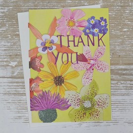 'Thank You' Supernova Lasercut Card Stunning Unique Floral Thank You Card Lasercut Greetings Card Flowers