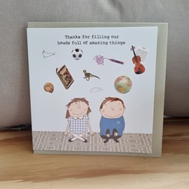 'Thanks For Filling Our Heads...' Teacher Card Thank You Teacher Cards Thank You Cards