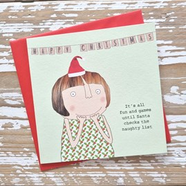 'The Naughty List' Christmas Card 'The Naughty List' Christmas Card