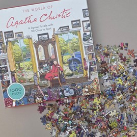 Novelty Family Fun Illustrated Jigsaw Puzzle 1000 Piece Agatha Christie Puzzle Lover Gifts