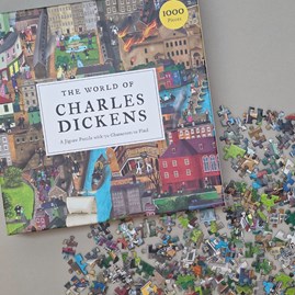 Novelty Family Fun Illustrated Jigsaw Puzzle 1000 Piece Puzzle Lover Gifts Charles Dickens