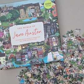 The World of Jane Austen 1000-piece Jigsaw Puzzle Novelty Family Fun Illustrated Jigsaw Puzzle 1000 Piece Puzzle Lover Gifts Jane Austen