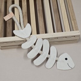Thin Lizzie Bone Fish Dog Toy Biodegradable Eco Friendly Fun Novelty Dog Toy