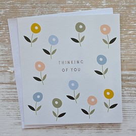 'Thinking Of You' Small Flowers Card Greetings Card Sympathy Cards Floral Cards