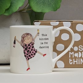 'This Kitchen Is For Dancing' Mug Rosie Made A Thing Novelty Quirky Fun Gifts Bone China Mugs Mother's Day Gifts Birthday Gifts