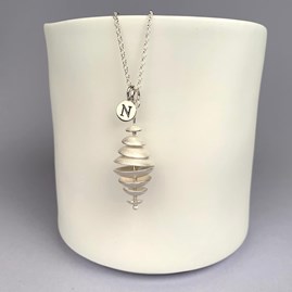 Personalised Topsy Turvy Silver Pendant Personalised Topsy Turvy Silver Pendant