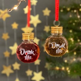 'Drink Me' Hanging Festive Boozeball 'Drink Me' Hanging Festive Boozeball