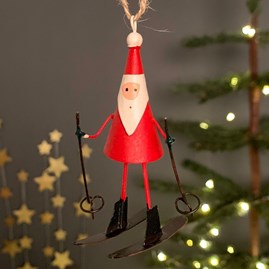 Skiing Santa Hanging Christmas Decoration Skiing Santa Hanging Christmas Decoration