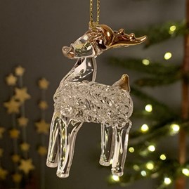 Hanging Glass Reindeer Decoration Hanging Glass Reindeer Decoration