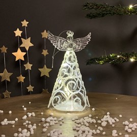 Light Up Glass Angel Hanging Decoration Light Up Glass Angel Hanging Decoration