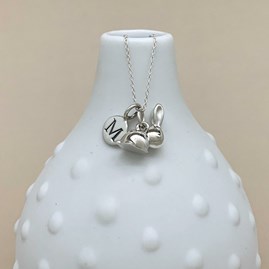 Personalised Sterling Silver Bunny Rabbit Necklace