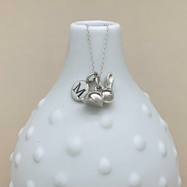 Personalised Sterling Silver Bunny Rabbit Necklace Personalised Sterling Silver Bunny Rabbit Necklace