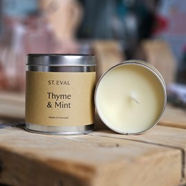 Tin Candle - Thyme & Mint Home Fragrance Gifts Scented Candles Gifts Gifts For Women Gifts For Men Thyme And Mint