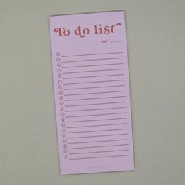 To Do List Pad - Pink & Red To Do Notepad Making Lists Organisers Planners Notebooks Stationary Memo Pads