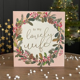 'To My Lovely Wife' Christmas Card