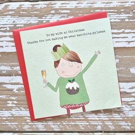 'To My Wife At Christmas' Christmas Card