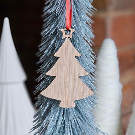 Handmade Christmas Tree Hanging Decoration Wooden Festive Gifts Xmas Keepsakes