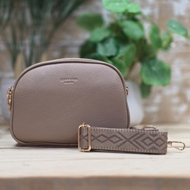 Gifts For Her Crossbody Zipped Bag In Khaki Matching Adjustable Strap Handbag Multi Pockets