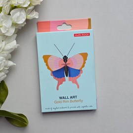 Wall Art - Gold Rim Butterfly Contemporary Wall Art Decoration Hanging Self Assembly 3D Creative Kits Butterfly Design