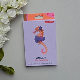Wall Art - Pink Seahorse Contemporary Wall Art Decoration Hanging Self Assembly 3D Creative Kits Seahorse Design