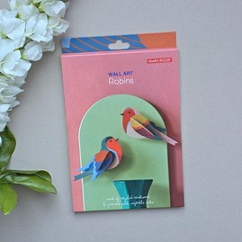 Contemporary Wall Art Decoration Hanging Self Assembly 3D Creative Kits Robin Design