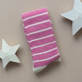 Welly Boot Striped Socks in Pink Warm Fluffy Snuggly Socks Gifts For Women Valentines Gifts Birthday Gifts Welly Boot Socks