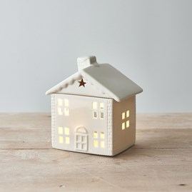 White Ceramic House Wax Burner White Ceramic House Wax Burner