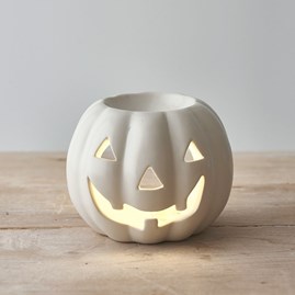 White Ceramic Pumpkin Oil Burner Halloween Gifts Home Decorations Pumpkin Oil Burner