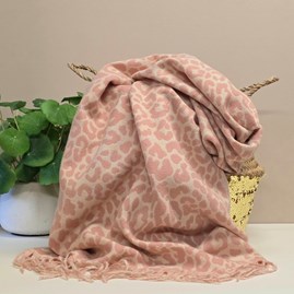 Winter Leopard Blanket Scarf in Pink Contemporary Super Soft Scarf Scarves Wraps Shawls Headscarf Headscarves Leopard Design