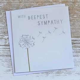 'With Deepest Sympathy' Greetings Card 'With Deepest Sympathy' Greetings Card