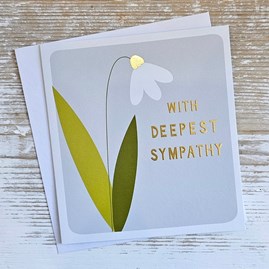 'With Deepest Sympathy' Snowdrop Card 'With Deepest Sympathy' Snowdrop Card