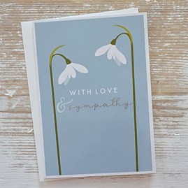 'With Love & Sympathy' Card Bereavement Cards Sympathy Cards Condolence Cards Flowers