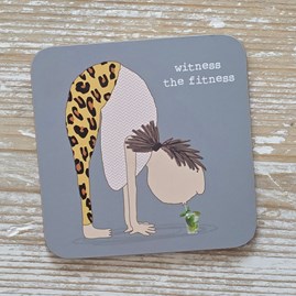 'Witness The Fitness' Drinks Coaster Rosie Made A Thing Coaster Funny Gifts Novelty Humourous Humour Quirky Gifts