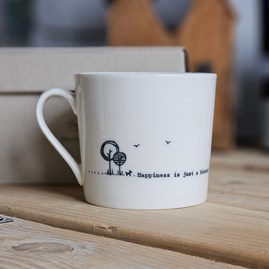 Home Decorations Homeware Gifts Sentiment Keepsake Gifts Porcelain Gifts Wobbly Mug Happiness