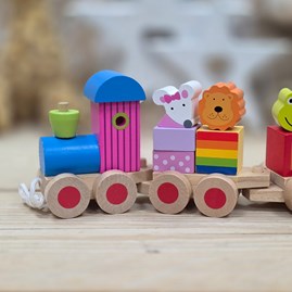 Orange Tree Toys Gifts For Children Wooden Animal Puzzle Train Pull Along Toys
