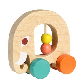 Wooden Elephant Push Along Toy Wooden Elephant Push Along Toy