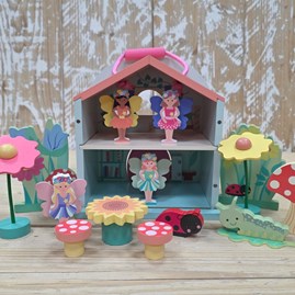 Orange Tree Creative Imaginative Play Wooden Fairy House Play Set Gifts For Children Fairytale