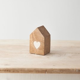 Wooden Heart House 10.5cm