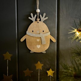 Wooden Penguin Christmas Tree Decoration Wooden Penguin Christmas Tree Decoration