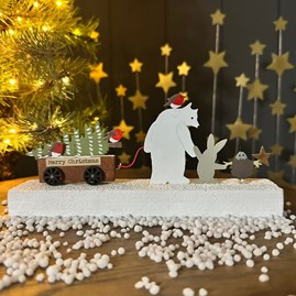 Festive Decorations Quirky Novelty Christmas Tree Decoration Metal Standing Animals Decoration