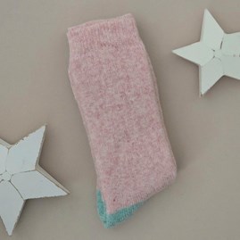 Wool Blend Socks in Pink & Turquoise Warm Cosy Snuggly Winter Socks Clothing Accessories Christmas Gifts Birthday Gifts Wool Alpaca Blend