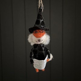 Wool Fox Witch Hanging Halloween Decoration