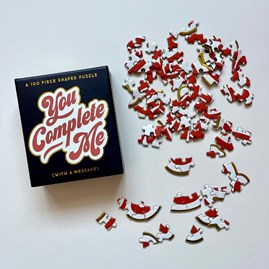 'You Complete Me' 100 Piece Shaped Jigsaw Puzzle 'You Complete Me' 100 Piece Shaped Jigsaw Puzzle