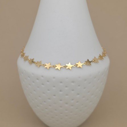 18ct Gold-Plated Flat Star Anklet 18ct Gold-Plated Flat Star Anklet